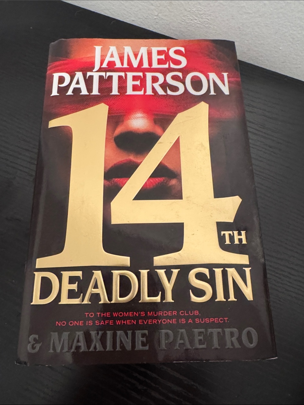 James Patterson "14th Deadly Sin" Hardcover - Gold & Black Cover